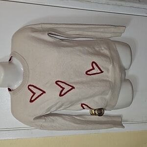 Zadig & Voltaire sweater wool cashmere blend Gaby Heart print ❤️b18